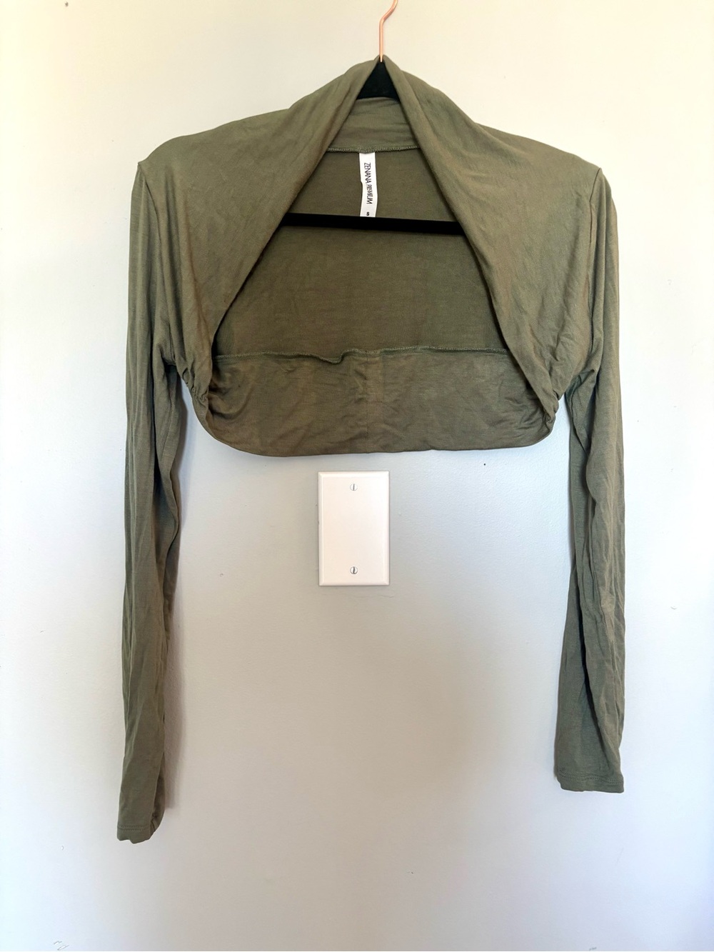 ZENANA Outfitters Olive Green Cropped Shrug